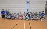 Gruppenbild der Sportler*innen beim Sportartenkarussell