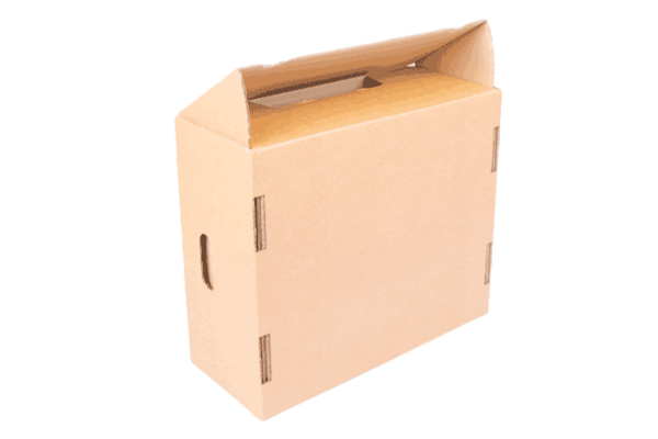 Wellpappe-Stanzverpackung mit mehreren Bauteilen