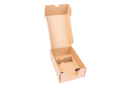 Wellpappe-Stanzverpackung mit Inlay