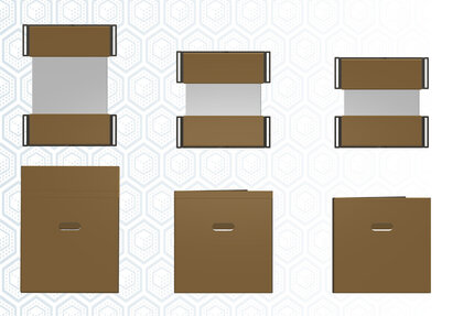 CAD-Modell einer maßgeschneiderten Verpackung aus 100 % Wellpappe für mehr Nachhaltigkeit und Kostenersparnis.