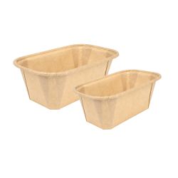 Backform eckig – beige – silikonisiert – für Kuchen und Gebäck
