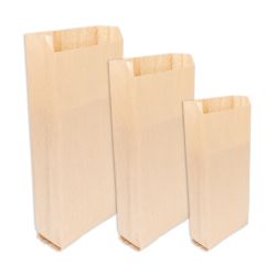 Faltenbeutel Papier – braun – gerippt – für Brot und Waren