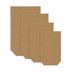 Kreuzbodenbeutel Natronpapier – braun – 1-lagig – standfeste Beutel