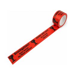 Packband PVC "Bruchgefahr" 250 – 50 mm x 66 m – rot