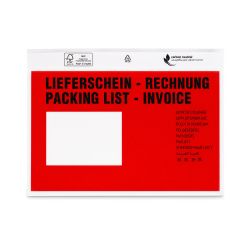 Dokumententasche LDPE – 240 x 110 mm – DIN Lang – mehrfarbig