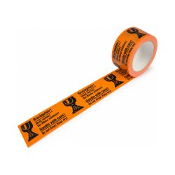 Packband PVC "Bruchgefahr" 250 – 50 mm x 66 m – leuchtorange – 32 µm