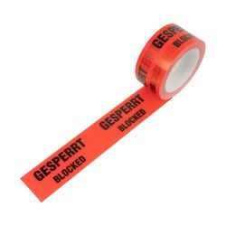 Packband PVC 250 "GESPERRT" – 50 mm x 66 m – rot
