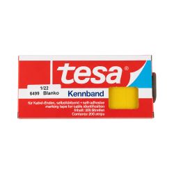 tesa Kennband Zuschnitte 6499 – 10 x 52 mm – gelb – 300 µm – unbedruckt
