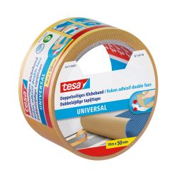 tesa Doppelseitiges Klebeband 56172 – 50 mm x 25 m – weiß – 185 µm