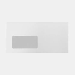 Briefumschlag Lang-DIN 110 x 220 mm – weiß – mit Fenster – selbstklebend