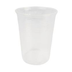 Einweg-Trinkbecher 400 ml – PP – transparent – mit Schaumrand