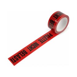 Packband PP "Palette nicht belasten" – 50 mm x 66 m – rot – 32 µm