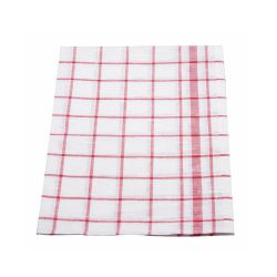 Geschirrtuch Meiko – 50 x 70 cm – Halbleinen – rot weiß