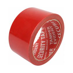 Sicherheitsklebeband PET – 50 mm x 50 m – rot – manipulationssicher