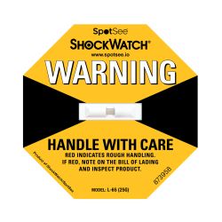 SpotSee Stoßindikator Shockwatch – 25 g bei 50 ms – gelb