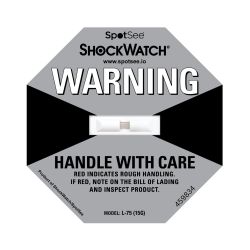 SpotSee Stoßindikator Shockwatch – 15 g bei 50 ms – grau