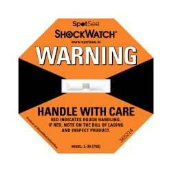 SpotSee Stoßindikator Shockwatch – 75 g bei 50 ms – orange