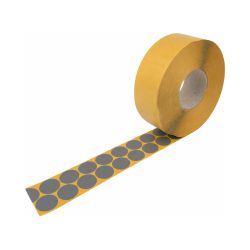 Gewebeklebepunkte PET – Ø 30 mm – grau – 310 µm