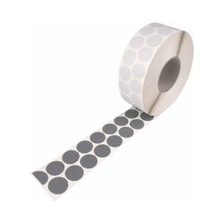 Gewebeklebepunkte PET – Ø 30 mm – silber – 310 µm