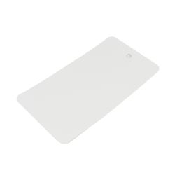 Anhänge-Etiketten Kunststoff – 64 x 120 mm – mit Loch – weiß – 0,2 mm