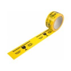Packband PVC "Vorsicht zerbrechlich" – 50 mm x 66 m – gelb – 32 µm
