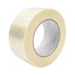 Filamentklebeband PP – 50 mm x 50 m – transparent – glasfaserverstärkt