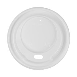 Trinkdeckel 80 mm – Polystyrol – weiß – mit Trinköffnung
