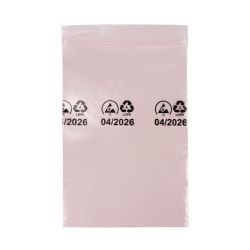 Druckverschlussbeutel 130 x 170 mm – LDPE – rosa – 50 µm