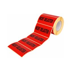Warnetiketten – 76 x 145 mm – NICHT BELASTEN! – leuchtrot