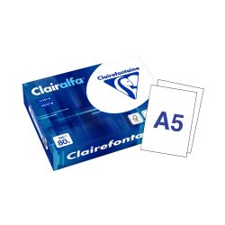 Clairalfa Fotokopierpapier DIN A5 – weiß – 210 x 148 mm – 80 g/m²