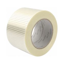 Filamentklebeband PP Crosswave – 75 mm x 50 m – transparent – glasfaserverstärkt