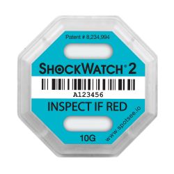 SpotSee Stoßindikator Shockwatch 2 – 10 g bei 50 ms – türkis