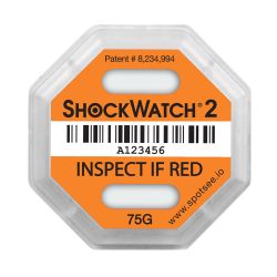 SpotSee Stoßindikator Shockwatch 2 – 75 g bei 50 ms – orange