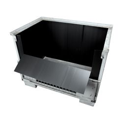 Gitterboxauskleidung 1180 x 790 mm – antistatisch – schwarz – 2 mm