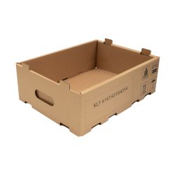 Kleinladungsträger 374 x 275 x 120 mm – 2-wellig – braun – Automatikboden