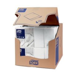 Tork Servietten 477402 – 33 x 33 cm – 2-lagig – weiß