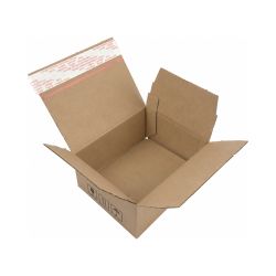 Versandkarton 160 x 130 x 70 mm  – 1-wellig – braun – Selbsklebeverschluss