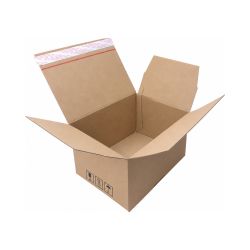 Versandkarton 310 x 230 x 160 mm  – 1-wellig – braun – Selbsklebeverschluss