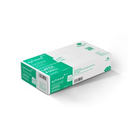 aximed pro Einmalhandschuhe 240 x 80 mm – Latex – hellbeige – Größe S / 7