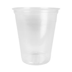 Einwegtrinkbecher 300 ml – PP – klar – Ø 95 mm – geriffelt