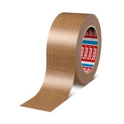 tesa Packband Papier 60013 – 50 mm x 25 m – chamois – verstärkt – 210 µm