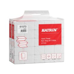 KATRIN Handtuchpapier – 24 cm x 24 cm – 2-lagig – Interfold-Z-Falzung