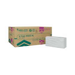 tubeless Handtuchpapier – 20,6 cm x 25 cm – 2-lagig – ZZ-Falzung (V-Falzung)