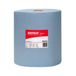 KATRIN Wischtuchrolle 180 m x 38 cm – 3-lagig – blau