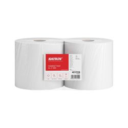 KATRIN Wischtuchrolle 540 m x 26,5 cm – 2-lagig – weiß