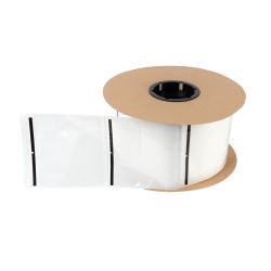 Rollenbeutel 125 x 125 mm – LDPE – transparent mit weißer Rückseite – 50 µm