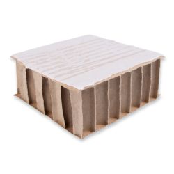 Wabenpolster aus Wellpappe 100 x 100 x 40 mm – selbstklebend – braun