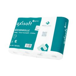 axisoft pro Küchenrolle 22 cm x 26 cm – 3-lagig – weiß