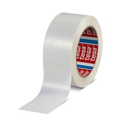 tesa Packband PET 60418 – 50 mm x 132 m – weiß – 36 µm